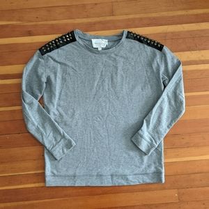 Vince Camuto Studded Gray Sweatshirt